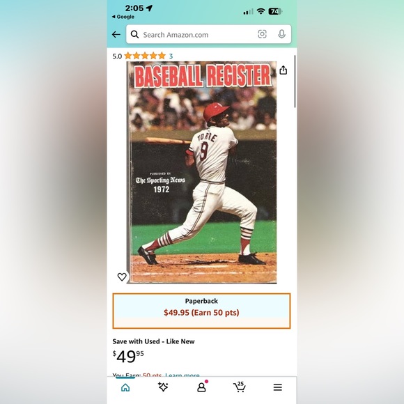 The Sporting News 1972 edition, excellent used condition, kept in pristine shape - Picture 4 of 4